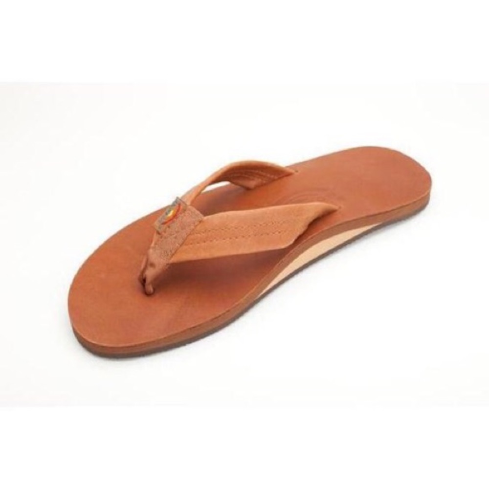 Rainbow brown leather sandals